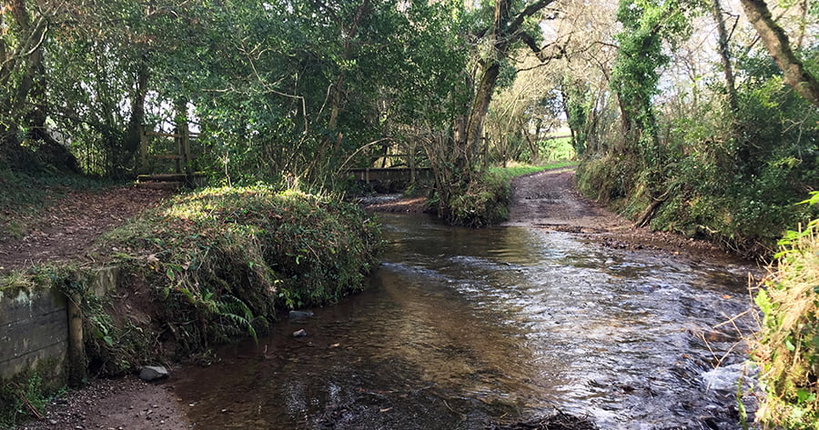 River on the part of the Saints Way walk from Padstow to Lanivet.