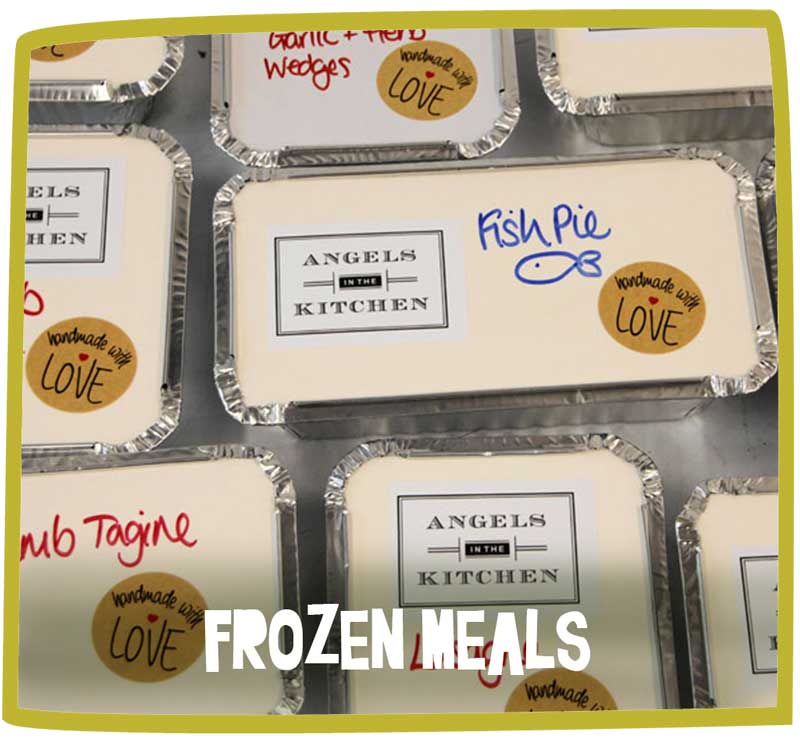A selection of frozen meals in foil packages.