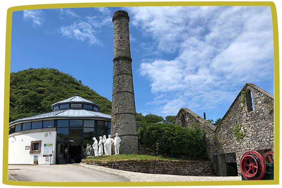 Exterior shot of a museum in Cornwall on a sunny day.